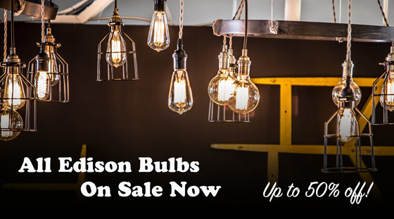 Edison Bulb 50% off promo sale Edison Bulb 50% off promo sale