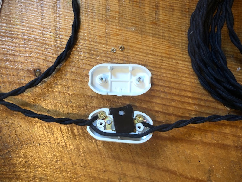 Inside a lamp on/off switch