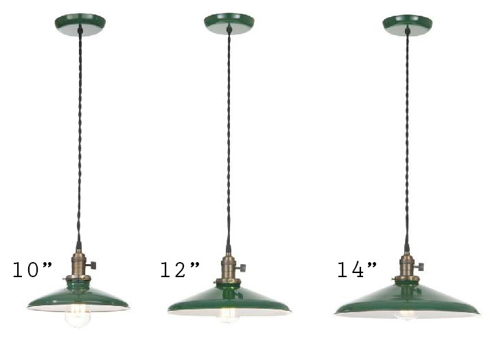 Porcelain Enamel Metal Pendant Shades